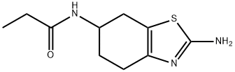2-氨基-4,5,6,7-四氢-6-(丙酰氨基)苯并噻唑, 375824-96-7, 结构式