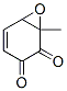 7-Oxabicyclo[4.1.0]hept-4-ene-2,3-dione,  1-methyl- Struktur