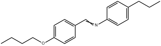 P-BUTOXYBENZYLIDENE P-PROPYLANILINE Structure