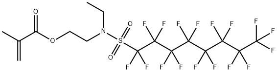 メタクリル酸2-[[(1,1,2,2,3,3,4,4,5,5,6,6,7,7,8,8,8-ヘプタデカフルオロオクチル)スルホニル]エチルアミノ]エチル 化学構造式