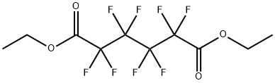 オクタフルオロヘキサン二酸ジエチル 化学構造式