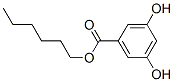 3,5-Dihydroxybenzoic acid hexyl ester Struktur