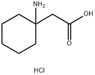2-(1-氨基环己基)乙酸盐酸盐,37631-99-5,结构式