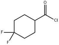 4,4-ジフルオロシクロヘキサン-1-カルボニルクロリド 化学構造式