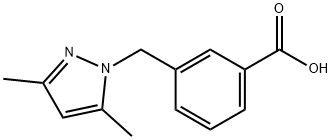 3-[(3,5-ジメチル-1H-ピラゾール-1-イル)メチル]安息香酸 化学構造式