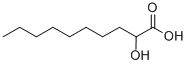 (±)-2-ヒドロキシデカン酸 化学構造式