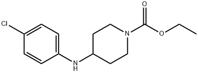 4-[(4-クロロフェニル)アミノ]-1-ピペリジンカルボン酸エチル 化学構造式