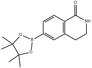 (3,4-二氢-6-(4,4,5,5-四甲基-1,3,2-二氧杂环戊硼烷-2-基)异喹啉-1(2H)-酮, 376584-30-4, 结构式