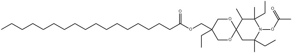 [9-(Acetyloxy)-3,8,10-triethyl-7,8,10-trimethyl-1,5-dioxa-9-azaspiro[5.5]undec-3-yl]methyl octadecanoate Structure