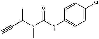 N'-(4-クロロフェニル)-N-メチル-N-(1-メチル-2-プロピニル)尿素 化学構造式