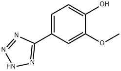 2-甲氧基-4-(1H-四唑-5-基)苯酚, 376609-66-4, 结构式