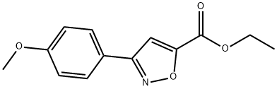 3-(4-甲氧苯基)异恶唑-5-甲酸乙酯, 376623-69-7, 结构式