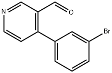 4-(3-溴苯基)-3-吡啶羧醛, 376646-64-9, 结构式