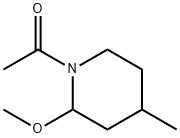 Piperidine, 1-acetyl-2-methoxy-4-methyl- (9CI) Structure