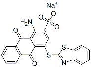 sodium 1-amino-4-(2-benzothiazol-ylthio)-9,10-dihydro-9,10-dioxoanthracene-2-sulphonate Structure