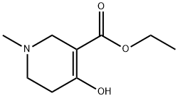 4-ヒドロキシ-1-メチル-1,2,5,6-テトラヒドロピリジン-3-カルボン酸エチル 化学構造式