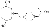 1-[2-[N,N-ビス(2-ヒドロキシプロピル)アミノ]エチル]-4-(2-ヒドロキシプロピル)ピペラジン 化学構造式