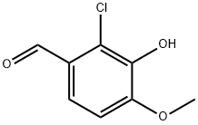 2-クロロ-3-ヒドロキシ-4-メトキシベンズアルデヒド 化学構造式