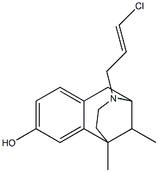 3-chlorallyl-2'-hydroxy-5,9-dimethyl-6,7-benzomorphan Structure