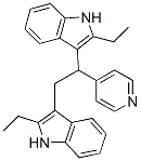 3,3'-[1-(4-ピリジニル)-1,2-エタンジイル]ビス(2-エチル-1H-インドール) 化学構造式