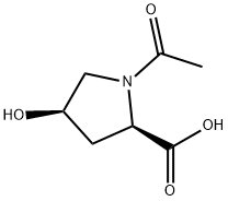 D-Proline, 1-acetyl-4-hydroxy-, (4R)- (9CI) 结构式