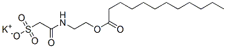 potassium 2-dodecanoyloxyethylcarbamoylmethanesulfonate Structure