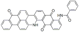 N-(5,10,15,16-tetrahydro-5,10,15-trioxoanthra[2,1,9-mna]naphth[2,3-h]acridin-11-yl)benzamide Struktur