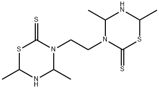 ３，３’－エチレンビス（テトラヒドロ－４，６－ジメチル－２Ｈ－１，３，５－チアジアジン－２－チオン） 化学構造式