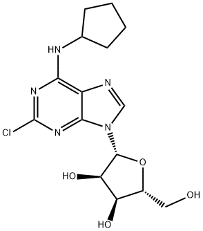 N-シクロペンチル-2-クロロアデノシン 化学構造式
