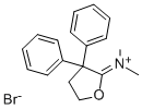 N-[(4,5-ジヒドロ-3,3-ジフェニルフラン)-2(3H)-イリデン]-N-メチルメタンアミニウム・ブロミド 化学構造式