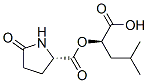 (R)-1-carboxy-3-methylbutyl 5-oxo-L-prolinate 结构式