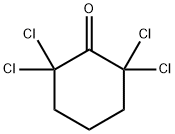 2,2,6,6-tetrachlorocyclohexan-1-one Struktur