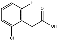 2-氯-6-氟苯乙酸, 37777-76-7, 结构式