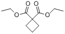 1,1-シクロブタンジカルボン酸ジエチル 化学構造式