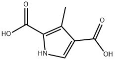 3-Methyl-pyrrole-2,4-dicarboxylic acid 化学構造式
