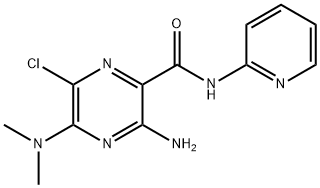 3-AMINO-6-CHLORO-5-DIMETHYLAMINO-N-2-PYRIDINYLPYRAZINECARBOXAMIDE HYDROCHLORIDE Structure