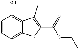 ETHYL 4-HYDROXY-3-METHYLBENZOFURAN-2-CARBOXYLATE, 3781-69-9, 结构式
