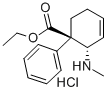 (+)-3R-N-Monomethylamino-4c-phenyl-4t-ethoxycarbonylcyclohexene-1, hyd rochloride Structure