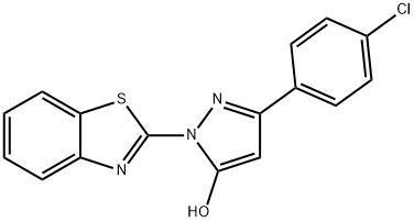 1-(1,3-benzothiazol-2-yl)-3-(4-chlorophenyl)-1H-pyrazol-5-ol Struktur