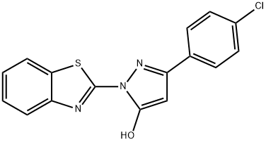 1-(1,3-苯并噻唑-2-基)-3-(4-氯苯基)-1H-吡唑-5-醇, 378203-46-4, 结构式