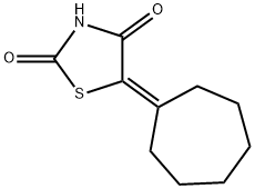 2,4-Thiazolidinedione, 5-cycloheptylidene- (9CI) Structure
