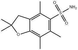 2,2,4,6,7-PENTAMETHYLDIHYDROBENZOFURAN-5-SULFONAMIDE Struktur