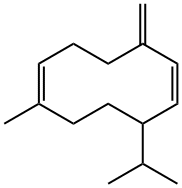 8-イソプロピル-1-メチル-5-メチレン-1,6-シクロドデカジエン 化学構造式