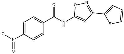 Benzamide, 4-nitro-N-(3-(2-thienyl)-5-isoxazolyl)- Structure