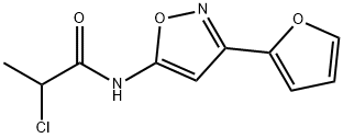 2-Chloro-N-(3-(2-furanyl)-5-isoxazolyl)propanamide Structure