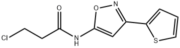 Propanamide, 3-chloro-N-(3-(2-thienyl)-5-isoxazolyl)- Struktur