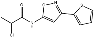2-Chloro-N-(3-(2-thienyl)-5-isoxazolyl)propanamide Structure