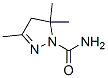 4,5-ジヒドロ-3,5,5-トリメチル-1H-ピラゾール-1-カルボアミド 化学構造式