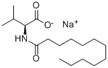 Sodium N-dodecanoyl-L-valinate 化学構造式