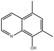 5,7-ジメチル-8-ヒドロキシキノリン 化学構造式